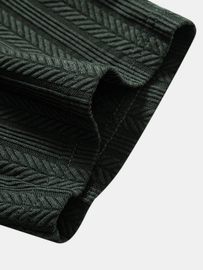 Textured Zipper Polo