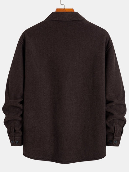 Teddy Lined Long Sleeve Corduroy Shirt
