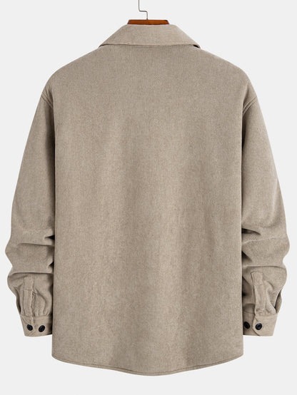 Teddy Lined Long Sleeve Corduroy Shirt