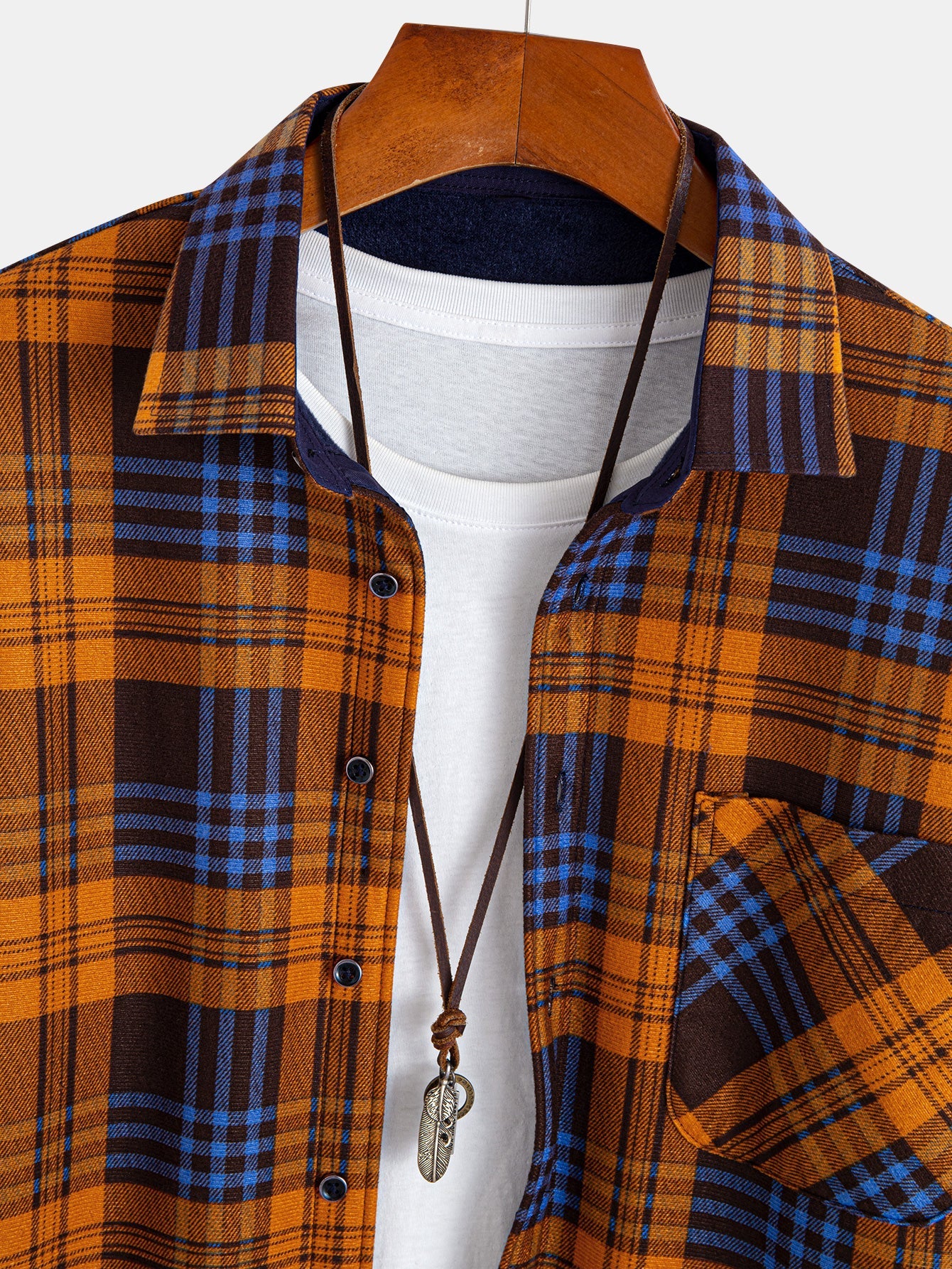 Flannel Fleece Lined Plaid Button Up Shirt