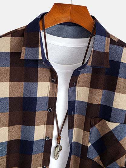 Flannel Fleece Lined Plaid Shirt
