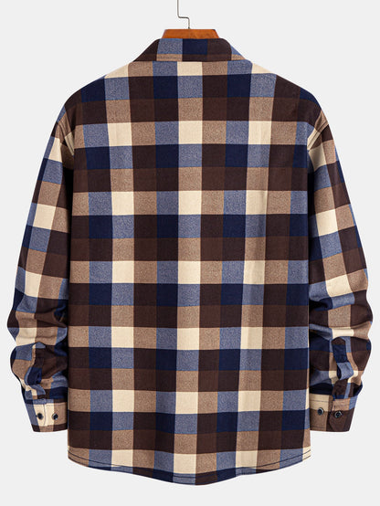 Flannel Fleece Lined Plaid Shirt
