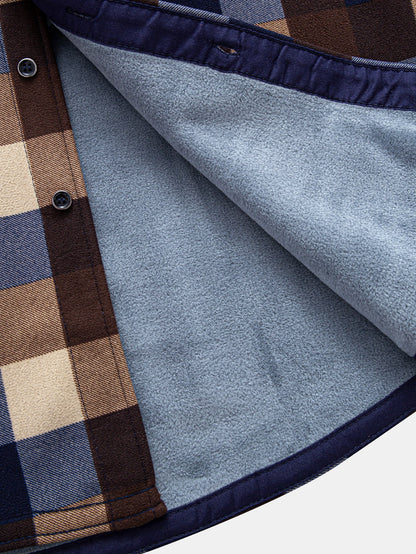Flannel Fleece Lined Plaid Shirt