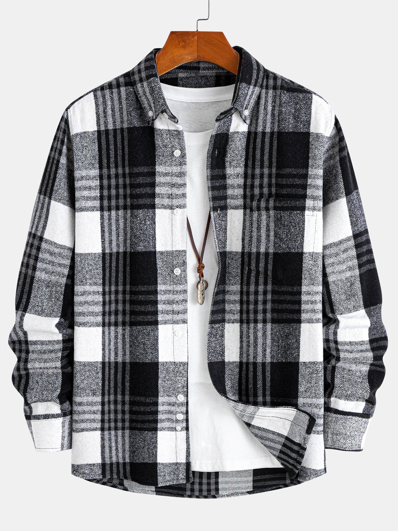 Flannel Plaid Button Up Shirt