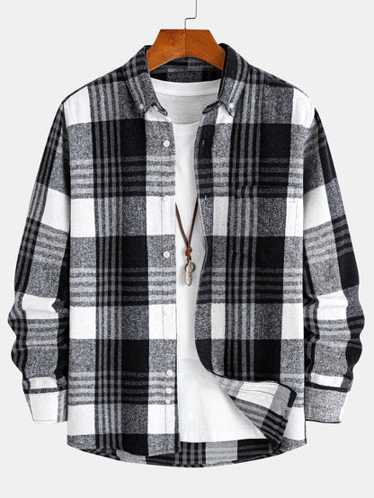 Flannel Plaid Button Up Shirt