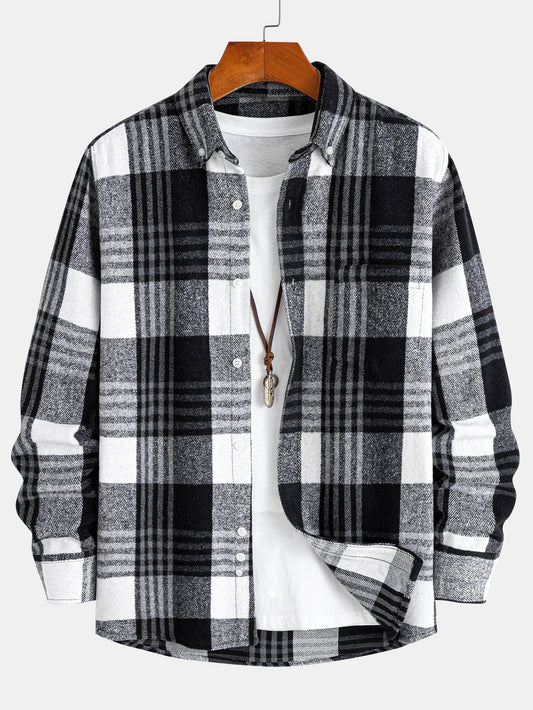 Flannel Plaid Button Up Shirt
