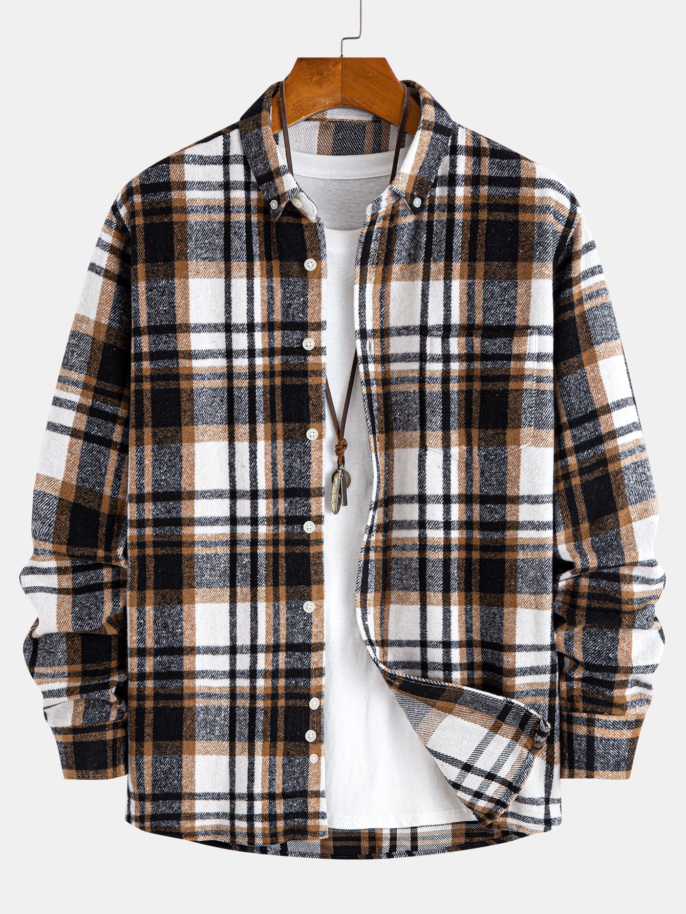 Flannel Plaid Button Up Shirt
