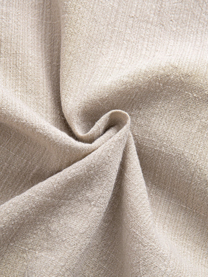 Short Sleeve Linen Look Hooded Shirt