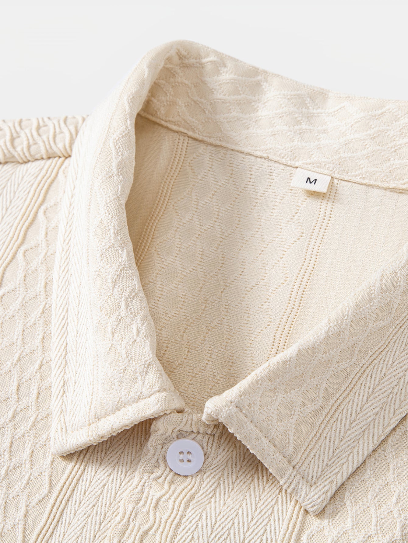 Geometric Jacquard Button Up Shirt