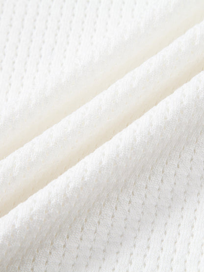 Contrast Stripe Trim Pocket Johnny Collar Knit Polo