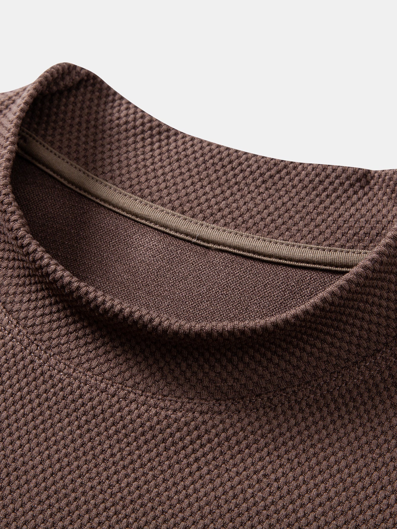 Textured Mock Neck T-Shirt