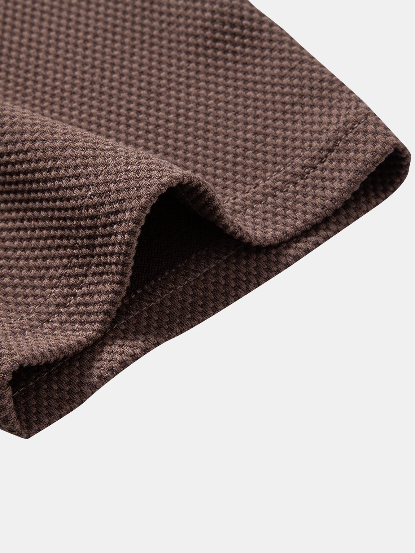 Textured Mock Neck T-Shirt