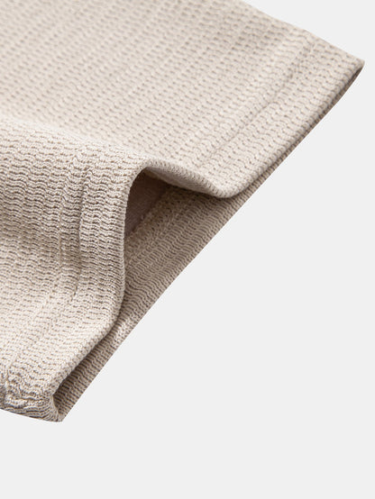 Textured Mock Neck T-Shirt