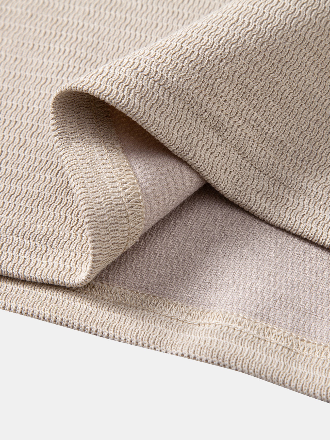 Textured Mock Neck T-Shirt