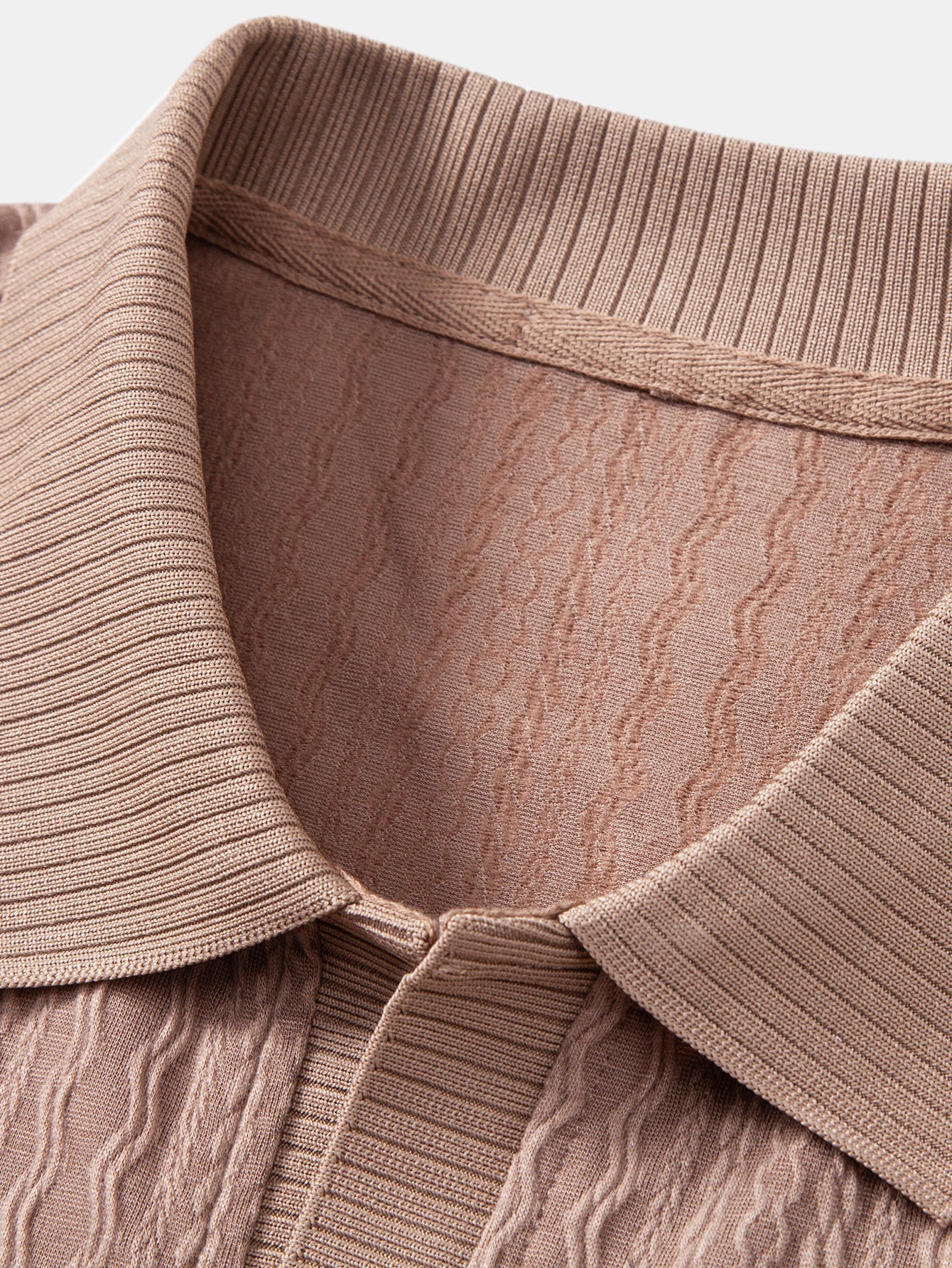 Twisted Jacquard Johnny Collar Polo