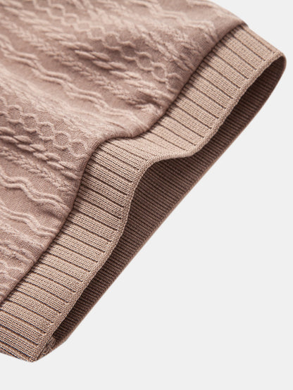 Twisted Jacquard Johnny Collar Polo