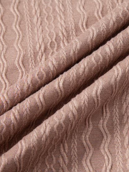 Twisted Jacquard Johnny Collar Polo