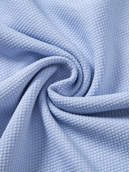 Contrast Trim Textured Polo
