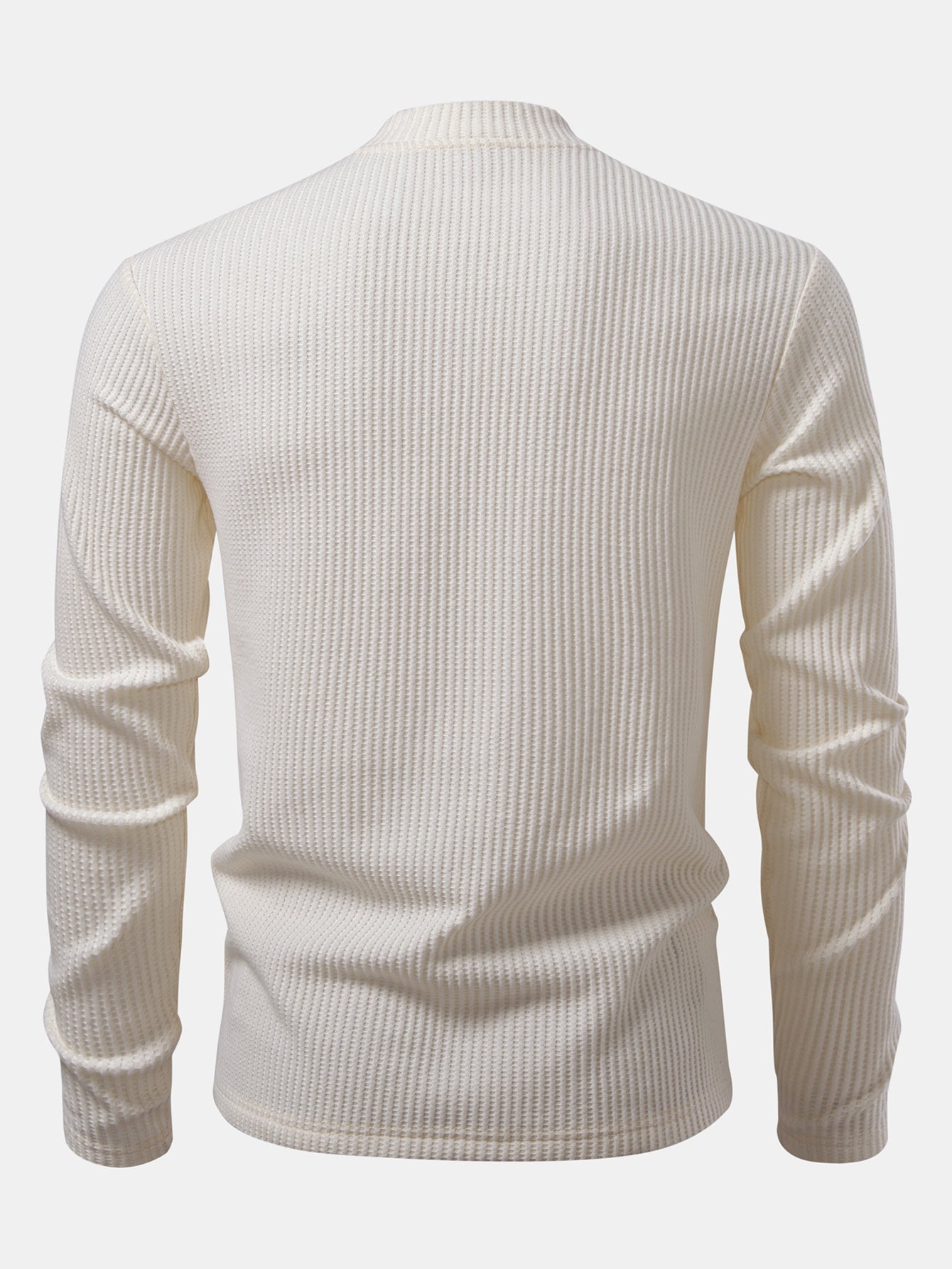3 Pieces Long Sleeve Waffle Mock Neck T-Shirt