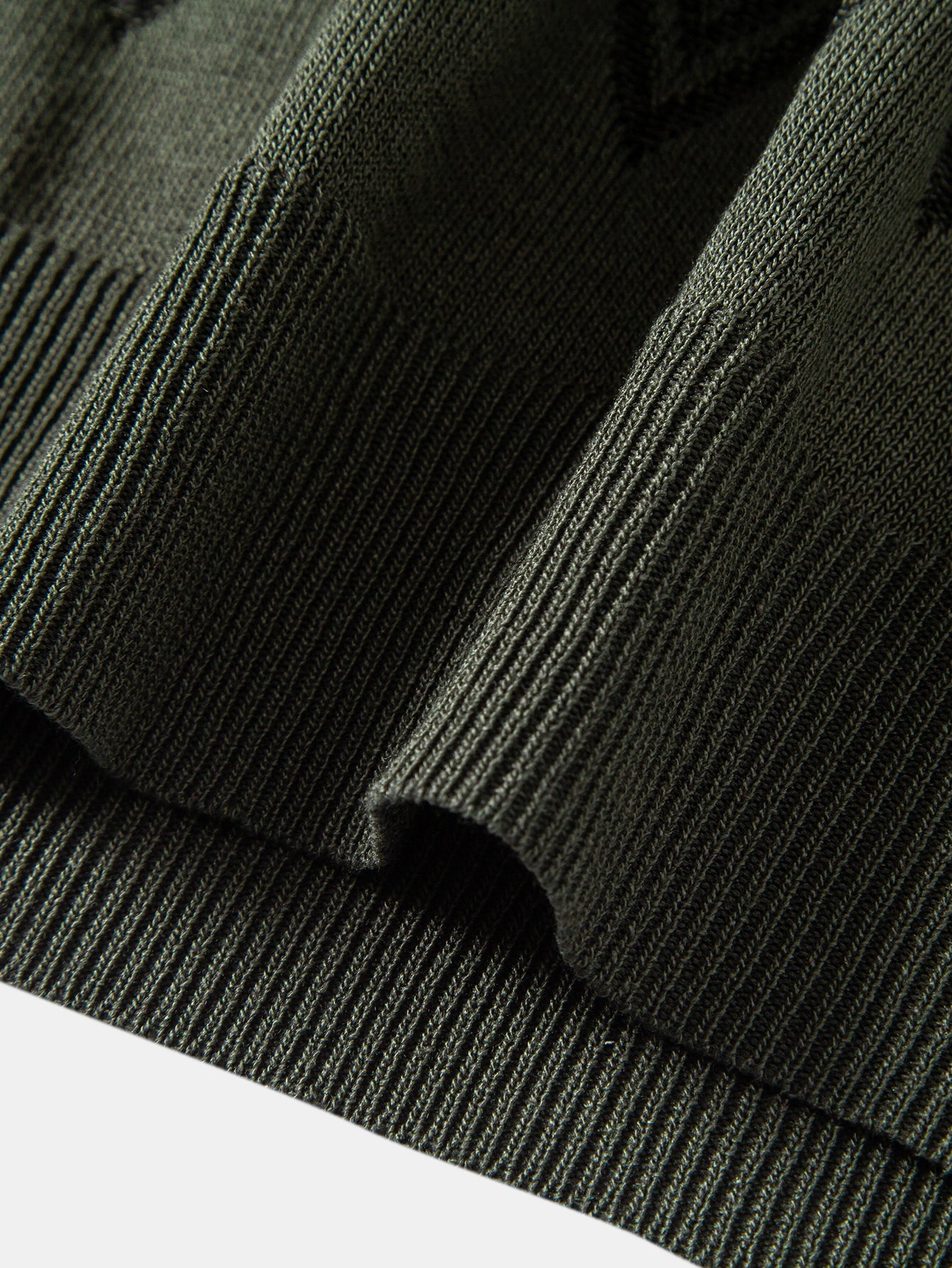 Geometric Jacquard Johnny Collar Polo