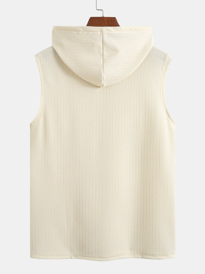 Ribbed Hooded Tank Top