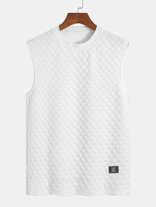 Sleeveless Checkerboard T-Shirt