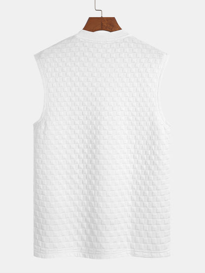 Sleeveless Checkerboard T-Shirt