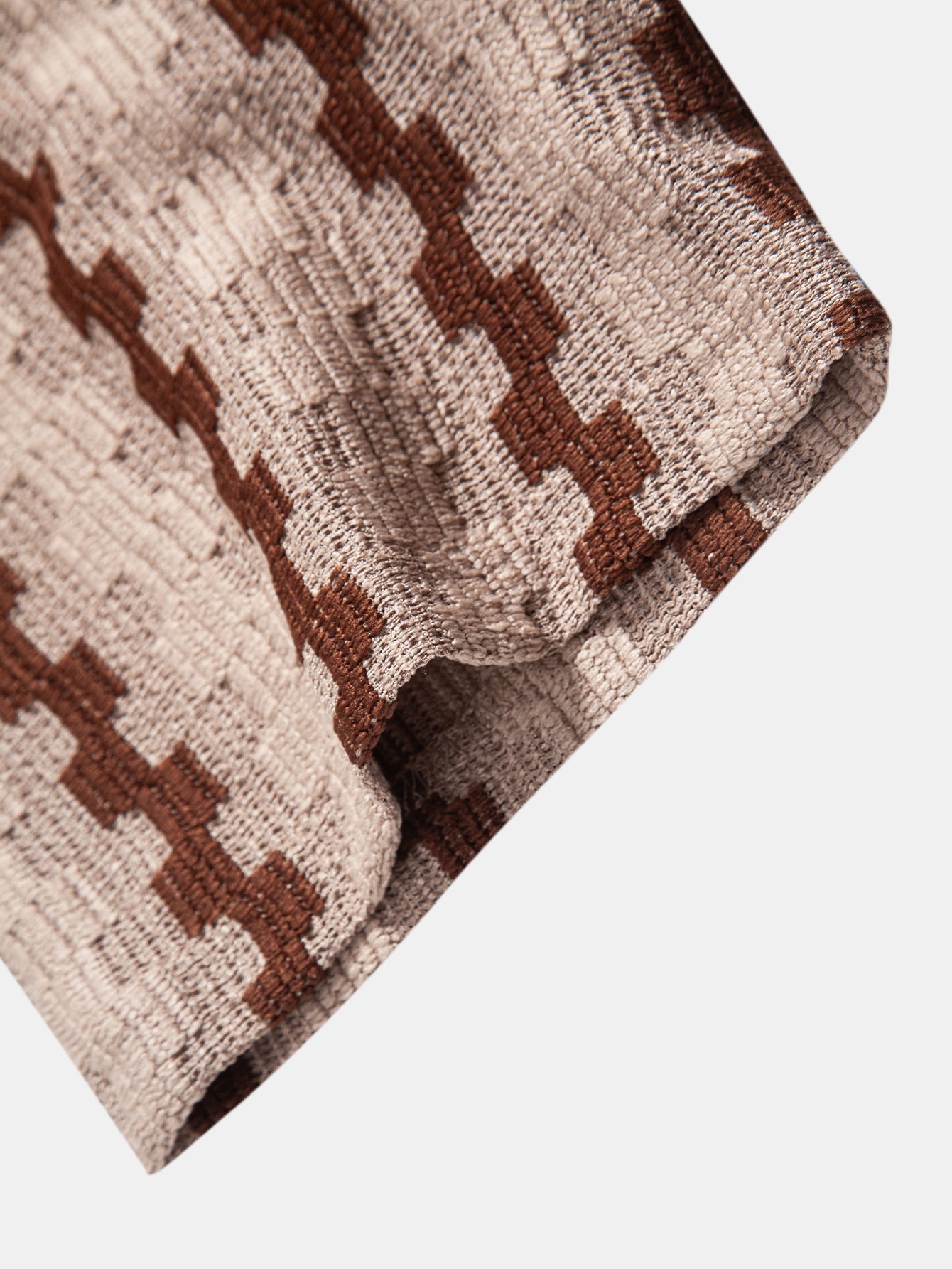 Plaid Jacquard Button Up Shirt