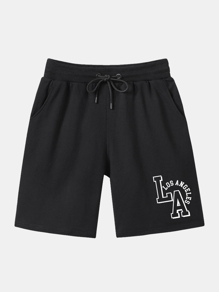 LA Print Mid Length Shorts