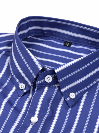 Long Sleeve Stripe Button Up Shirt