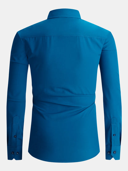 Long Sleeve Contrast Dress Shirt