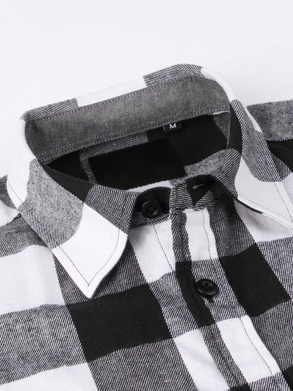 Flannel Plaid Button Up Shirt