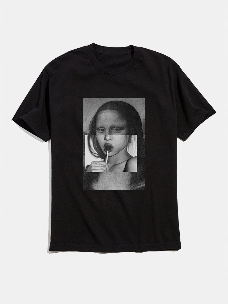 Mona Lisa & Candy Girl Funny T-Shirts