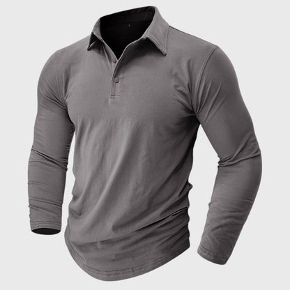 Contemporary Long Sleeve Polo With Modern Edge