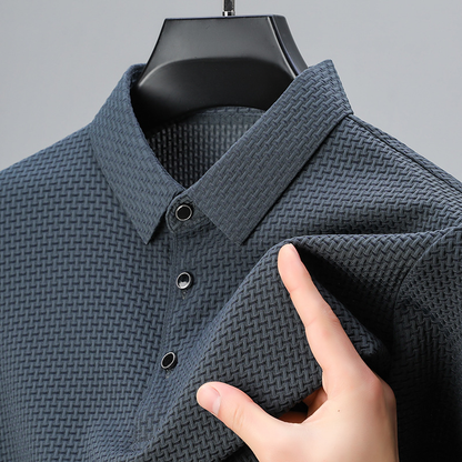 Sophisticated Textured Polo Shirt