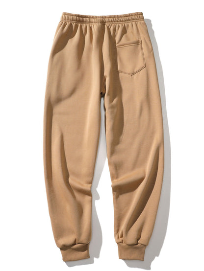 Bear In Leather Jacket Print Jogger Pants