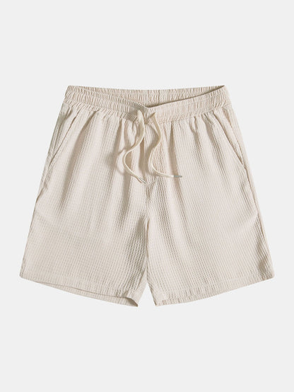 Waffle Drawstring Shorts