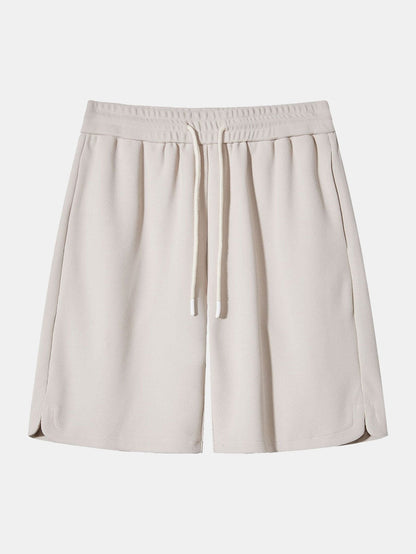 Loose Fit Drawstring Waffle Shorts