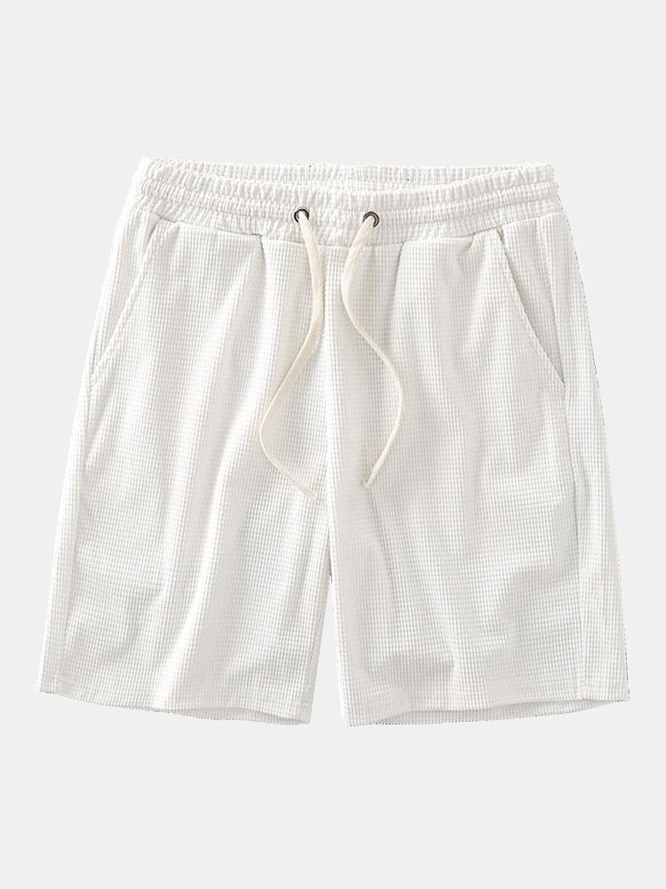 Drawstring Crosscut Corduroy Shorts