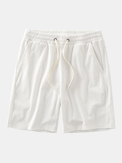 Drawstring Crosscut Corduroy Shorts