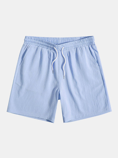 Crinkled Drawstring Shorts