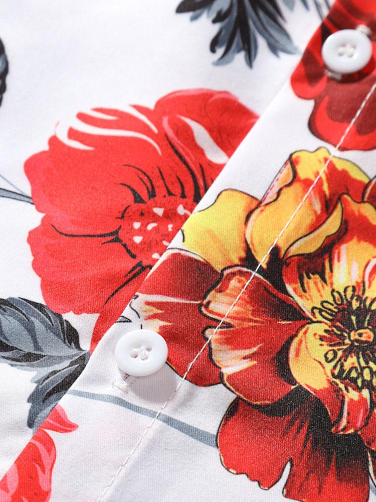 Floral Print Button Up Shirt