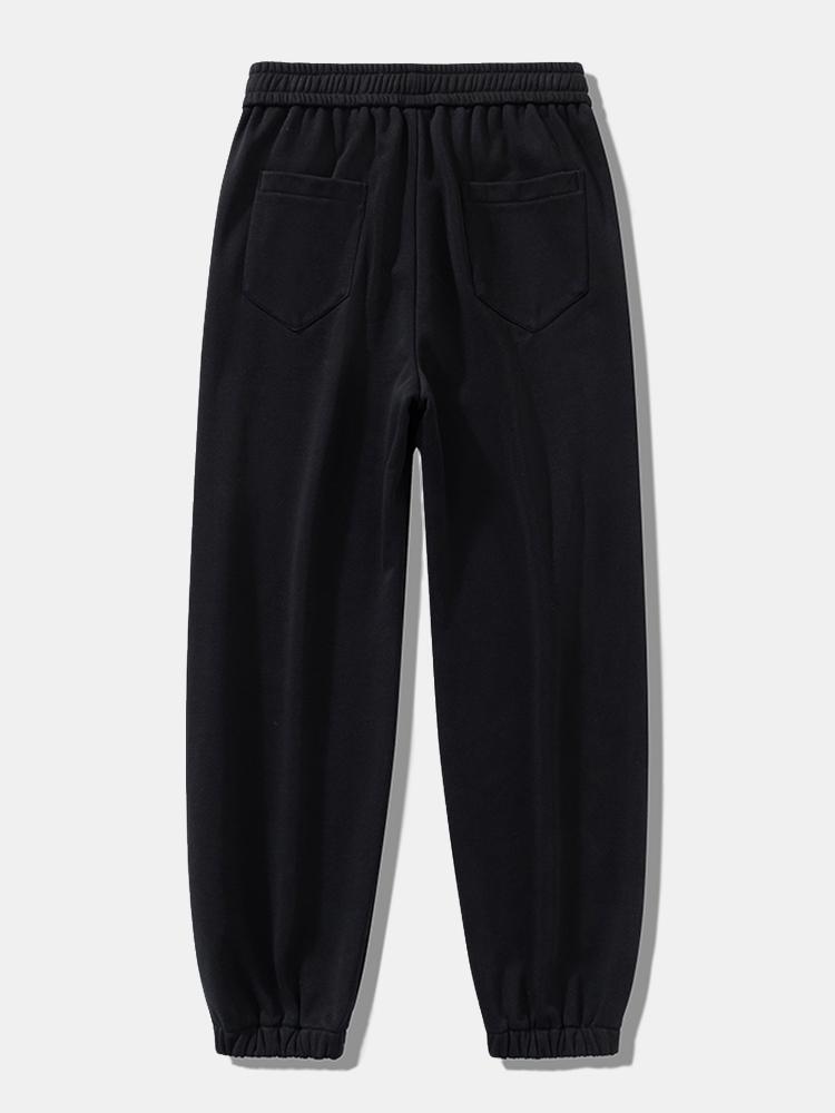 Drawstring Cotton Jogging Pants