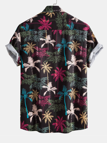 قميص مزخرف بتصميم نخلة