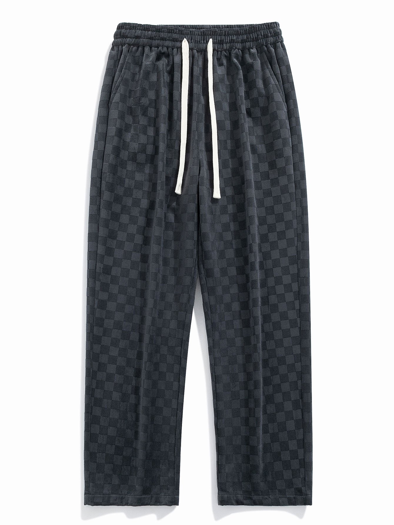 Checkerboard Straight Leg Pants