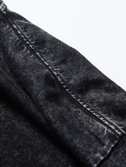 Basic Washed Distressed Drop Shoulder Oversize T-Shirt