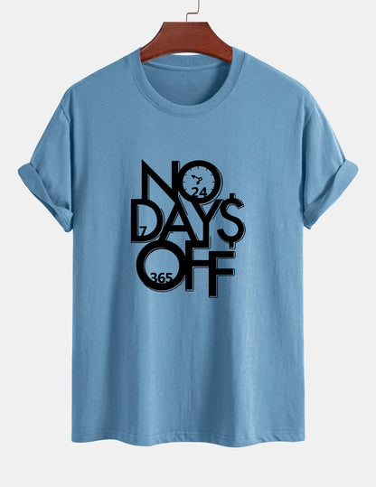 Regular Fit Slogan Print Cotton T-Shirt