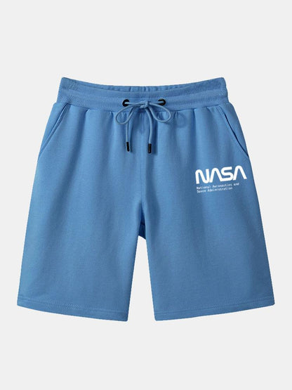 NASA Letter Print Shorts