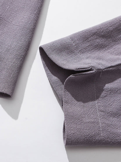 Detachable Belt Relax Fit Linen And Cotton Blend Harem Pants