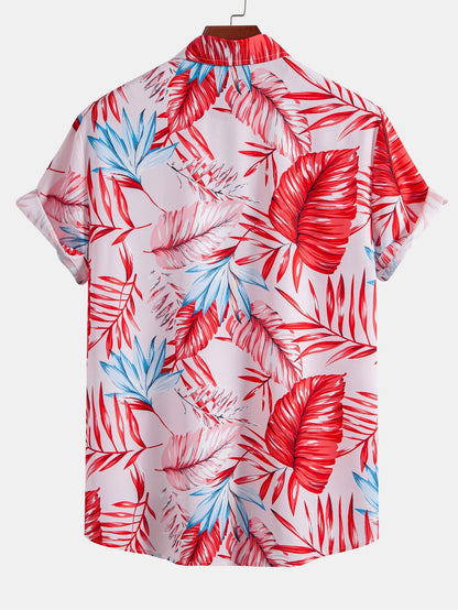 Tropical Print Button Up Shirt